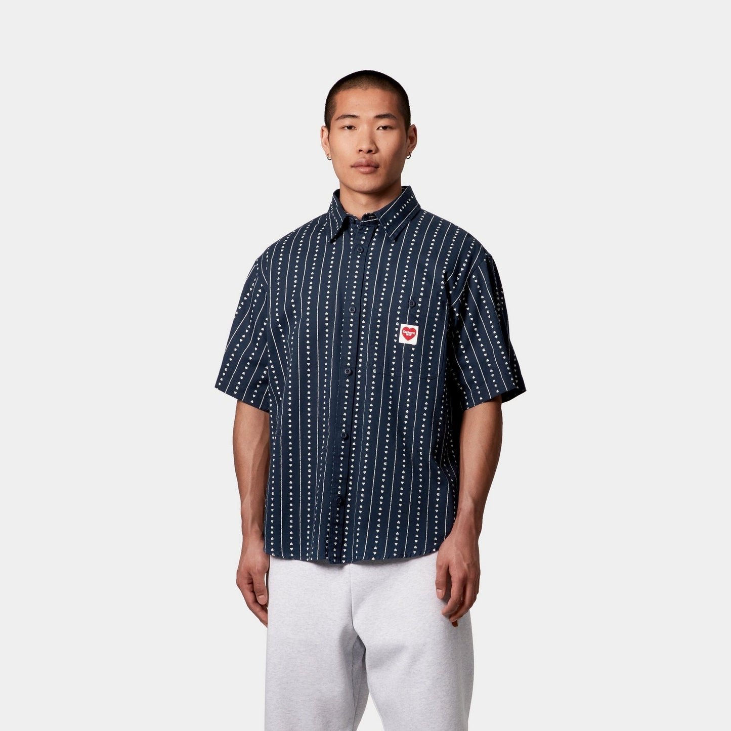 Drewe Shirt | Ink / Natural Heart C Pinstripe