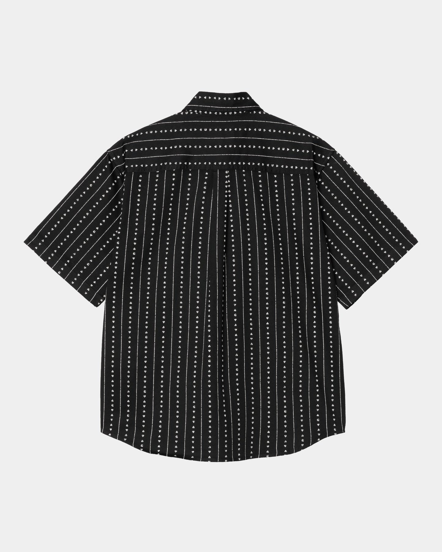 Drewe Shirt | Black / Natural Heart C Pinstripe