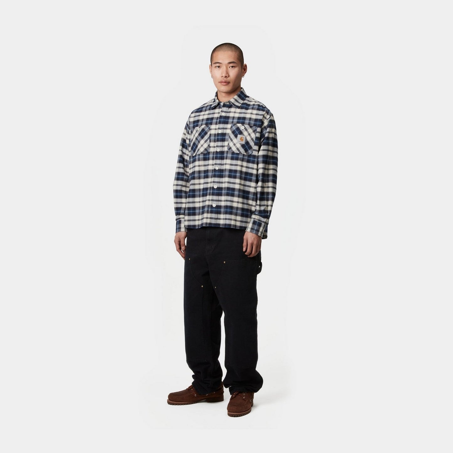 Tarbell Check Shirt | Dark Navy / White