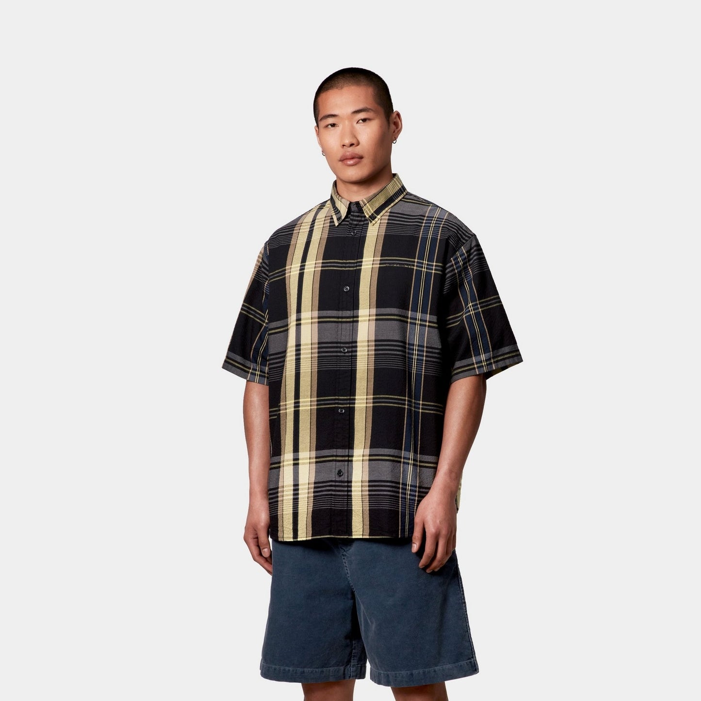 Roslin Check Shirt | Black / Black