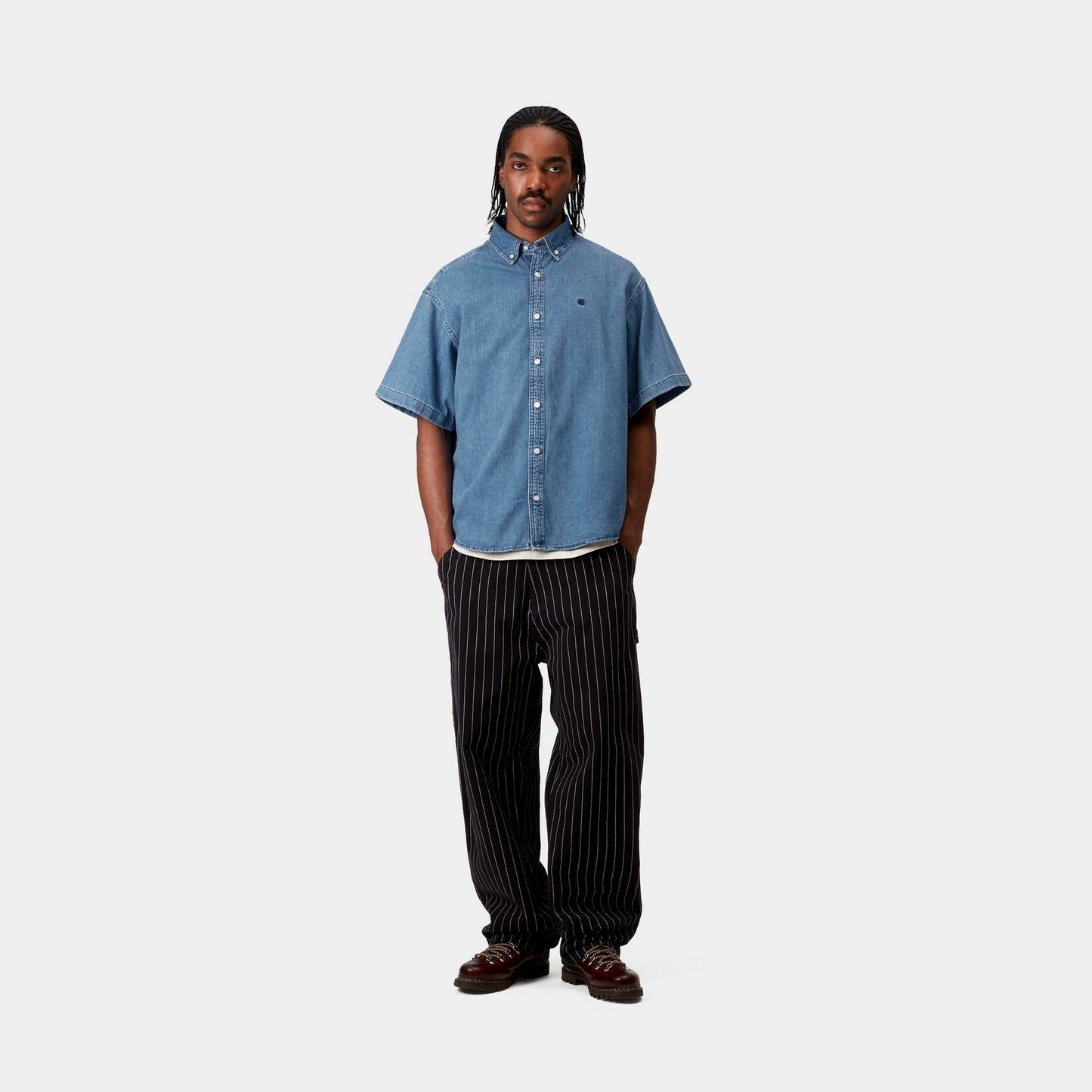Lucas Short Sleeve Shirt | Blue (stone washed)