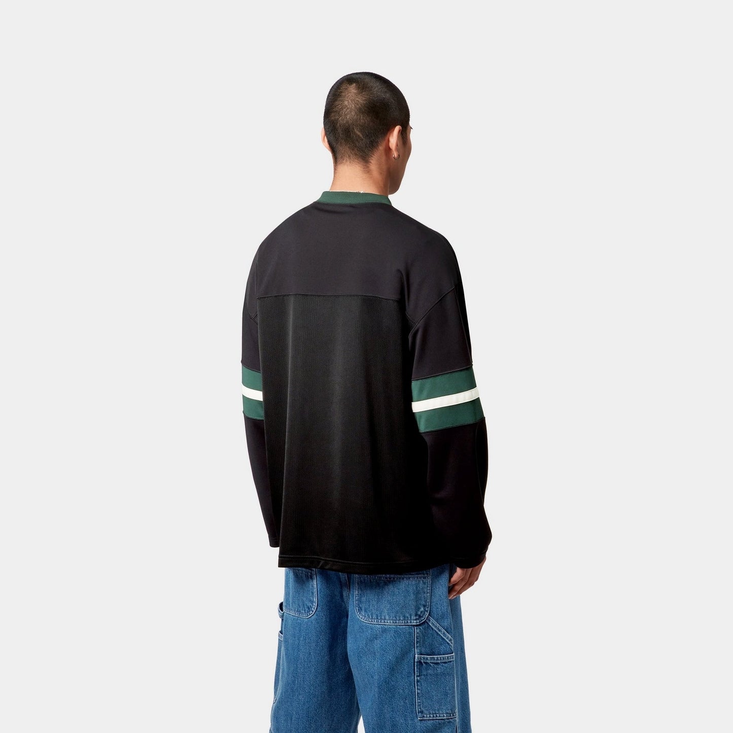 Detroit Mesh Long Sleeve T-Shirt | Black / Conifer / Wax
