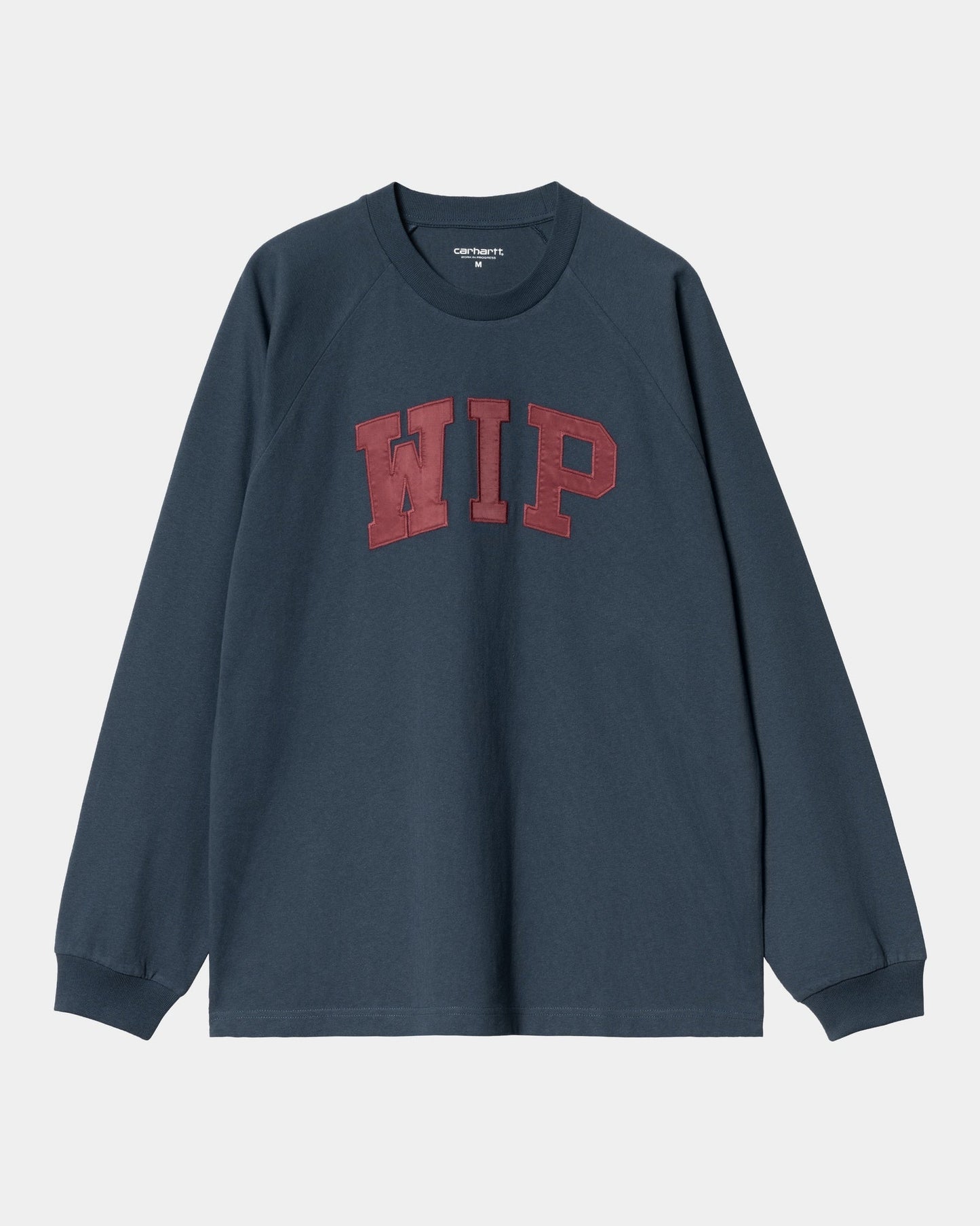 WIP Long Sleeve T-Shirt | Dusky Blue / Mulberry