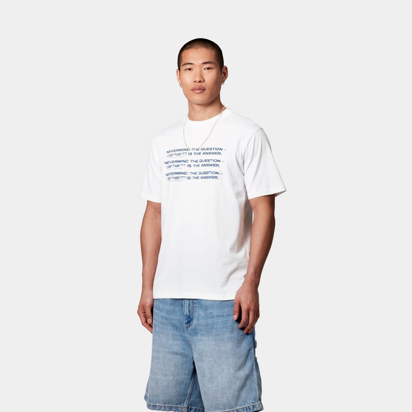 Nevermind T-Shirt | White / Sodalite