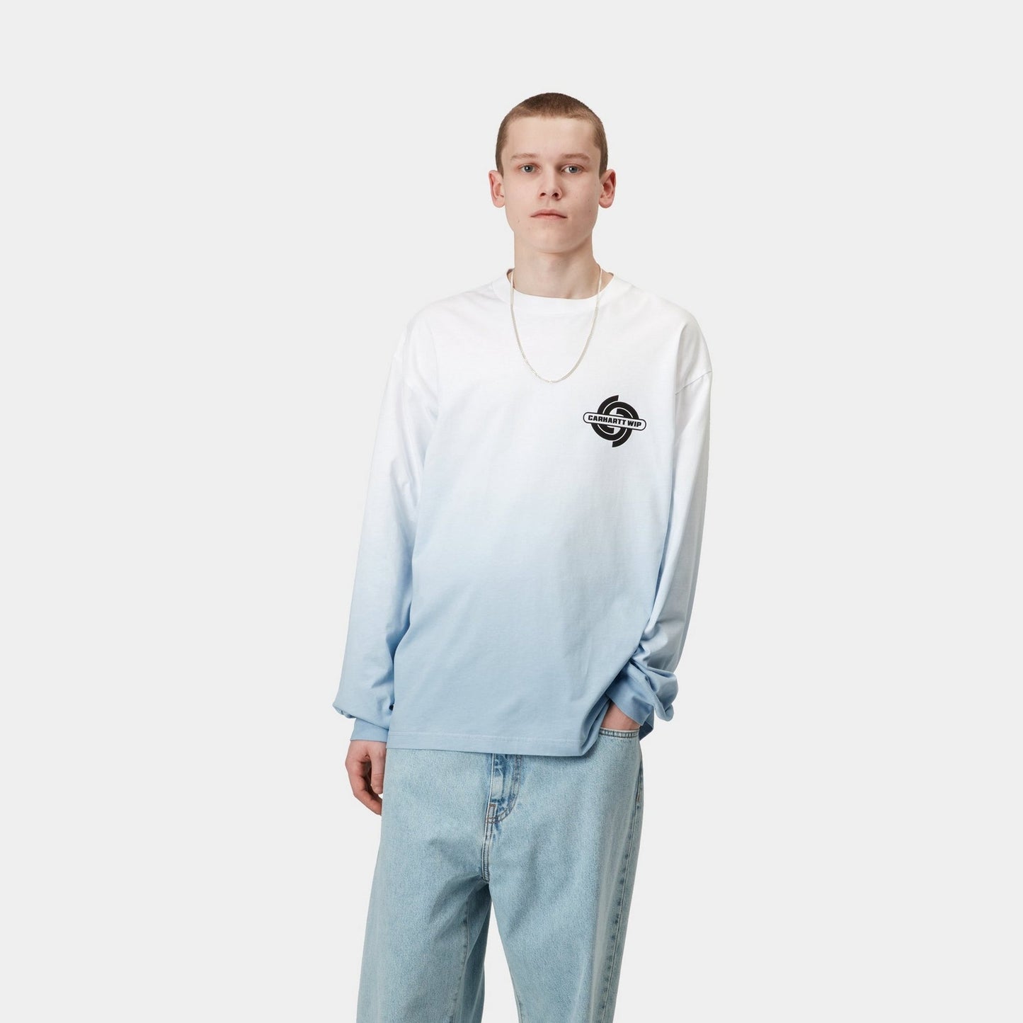 Light Work Long Sleeve T-Shirt | White / Bluebird
