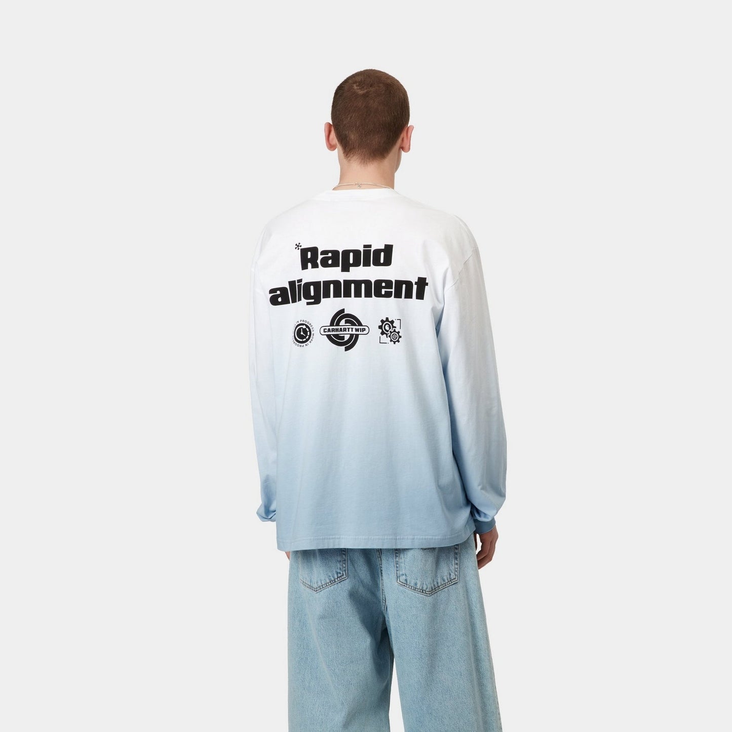 Light Work Long Sleeve T-Shirt | White / Bluebird