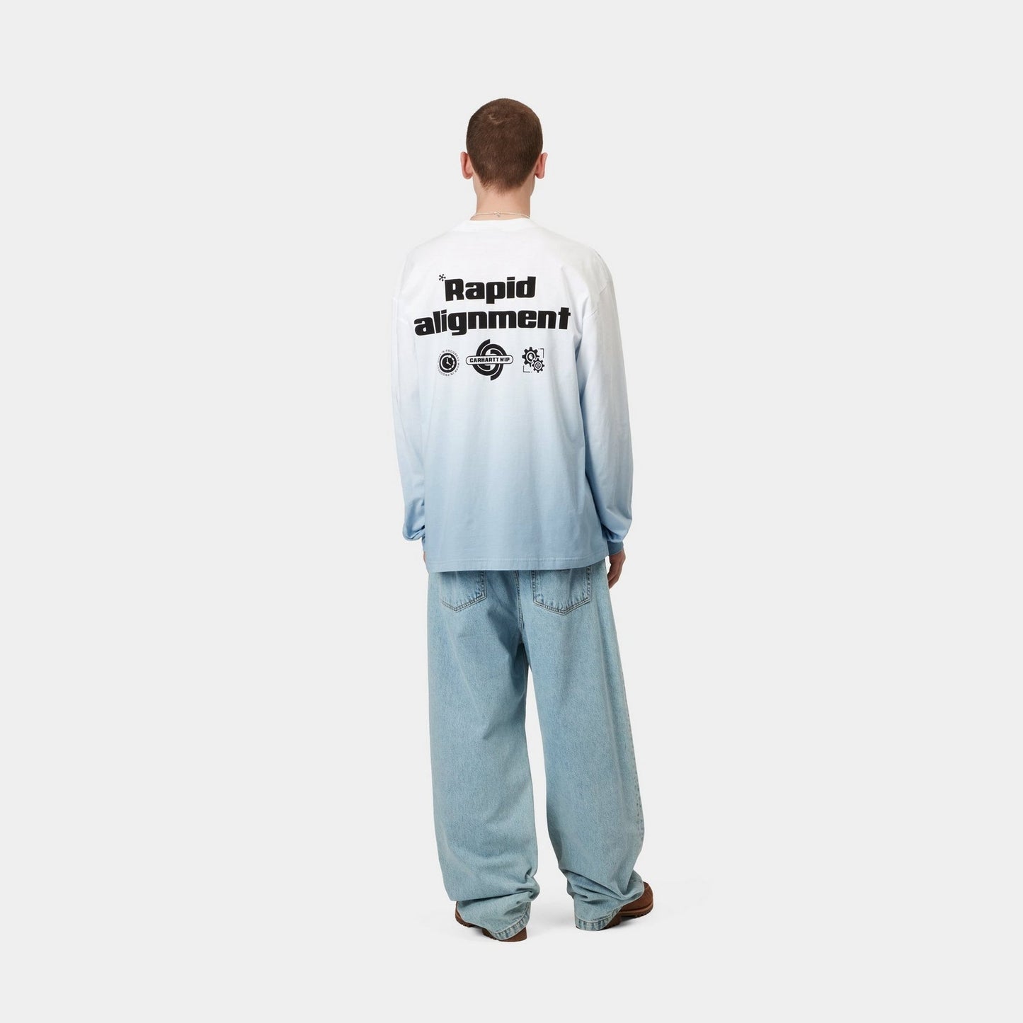Light Work Long Sleeve T-Shirt | White / Bluebird