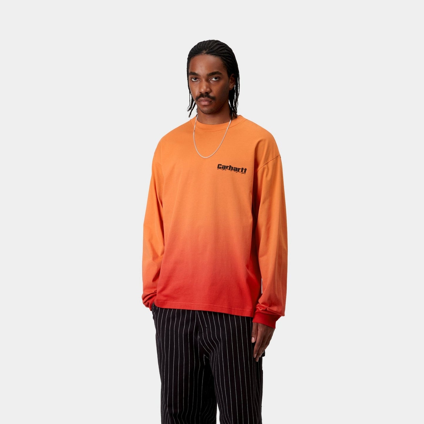 Light Work Long Sleeve T-Shirt | Pumpkin / Cherry