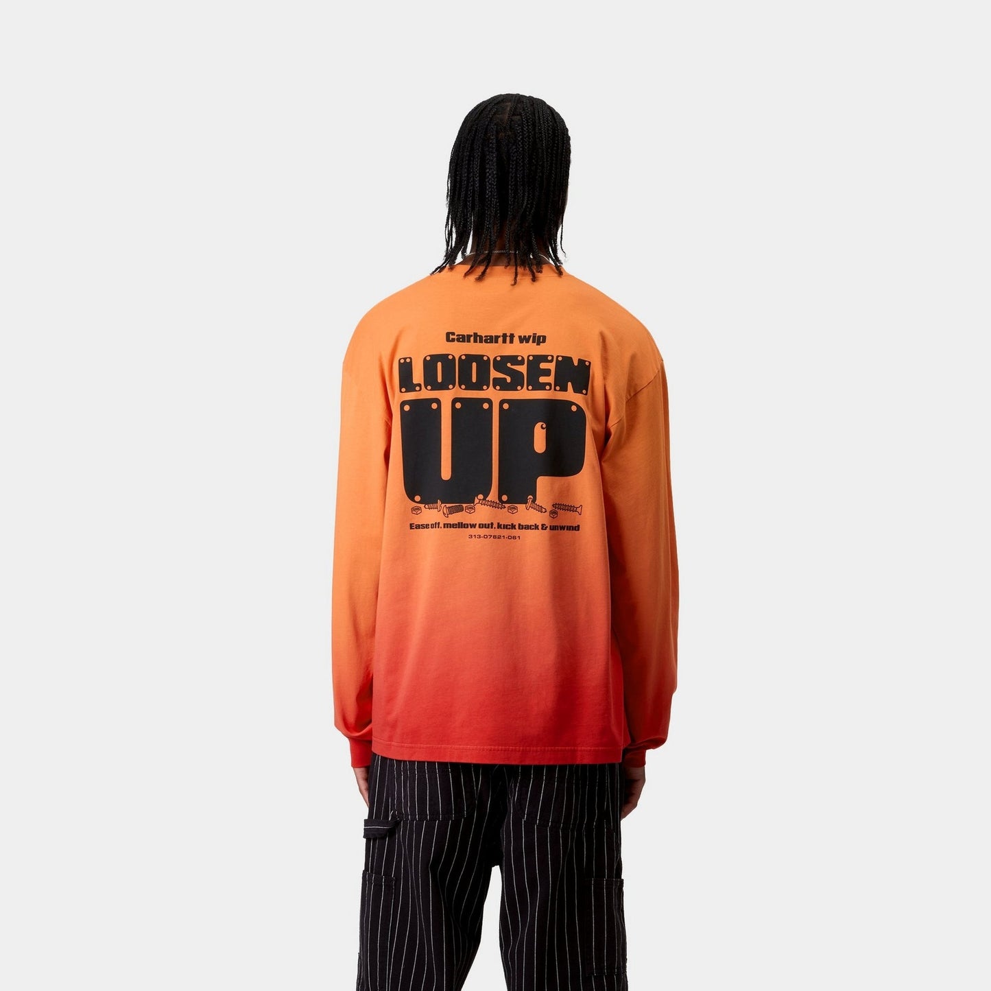 Light Work Long Sleeve T-Shirt | Pumpkin / Cherry