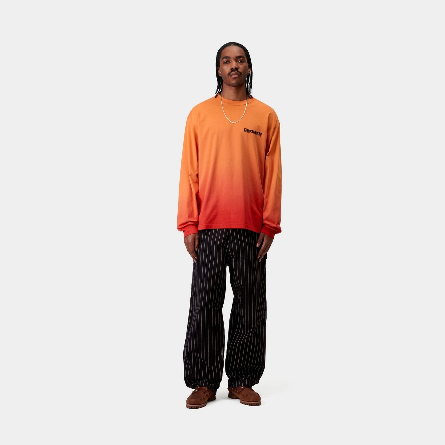 Light Work Long Sleeve T-Shirt | Pumpkin / Cherry