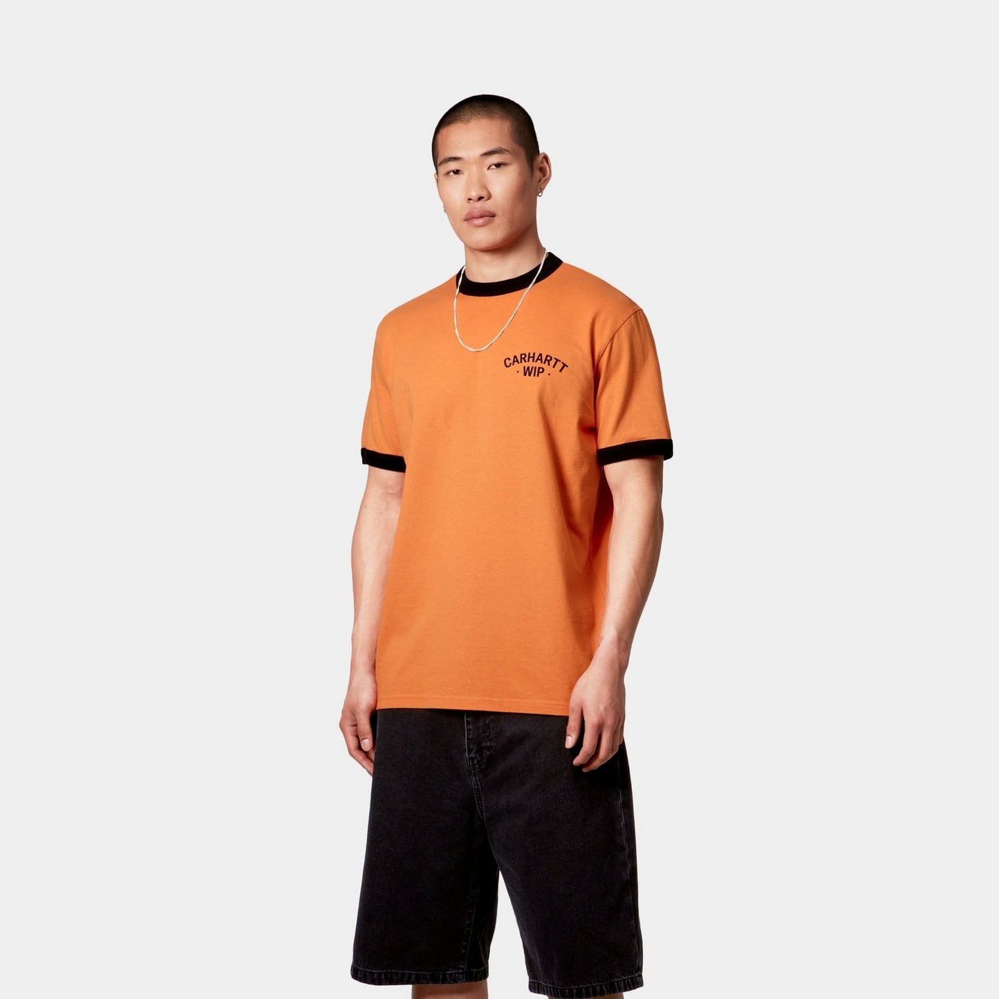 89 Ringer T-Shirt | Pumpkin / Black