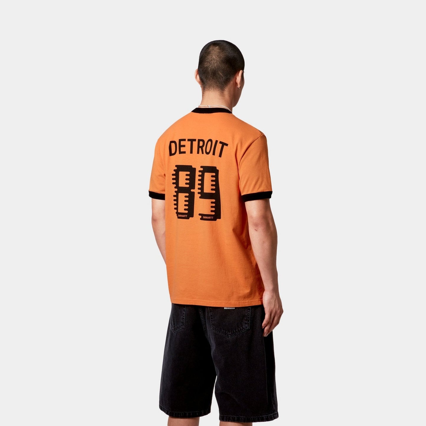 89 Ringer T-Shirt | Pumpkin / Black