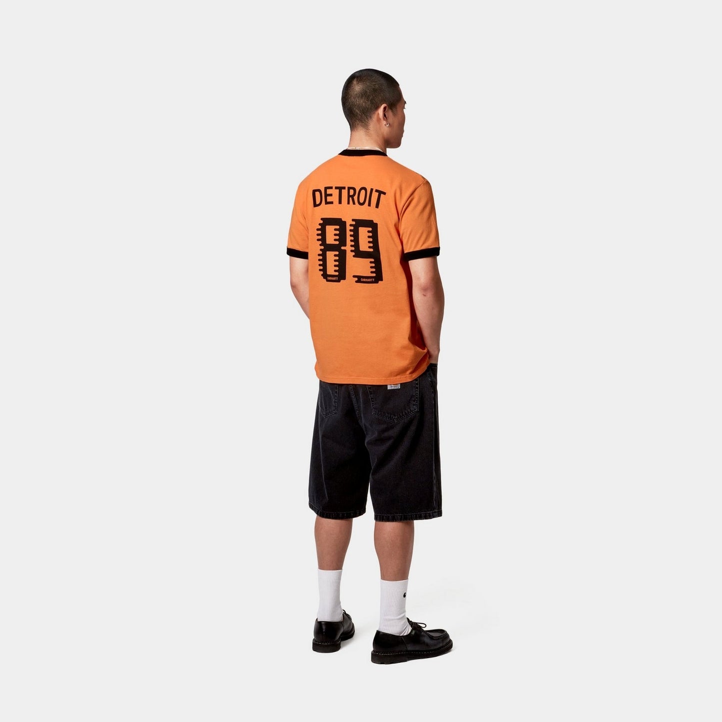 89 Ringer T-Shirt | Pumpkin / Black