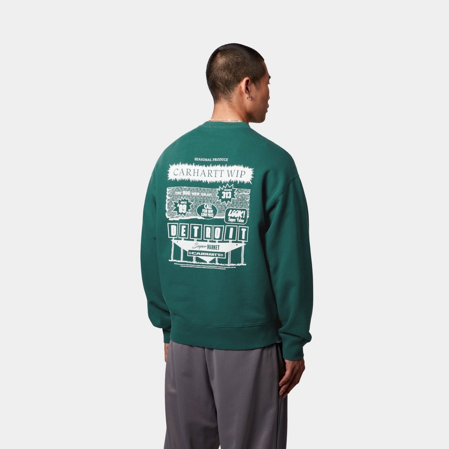 Catalogue Sweatshirt | Rainforest / White