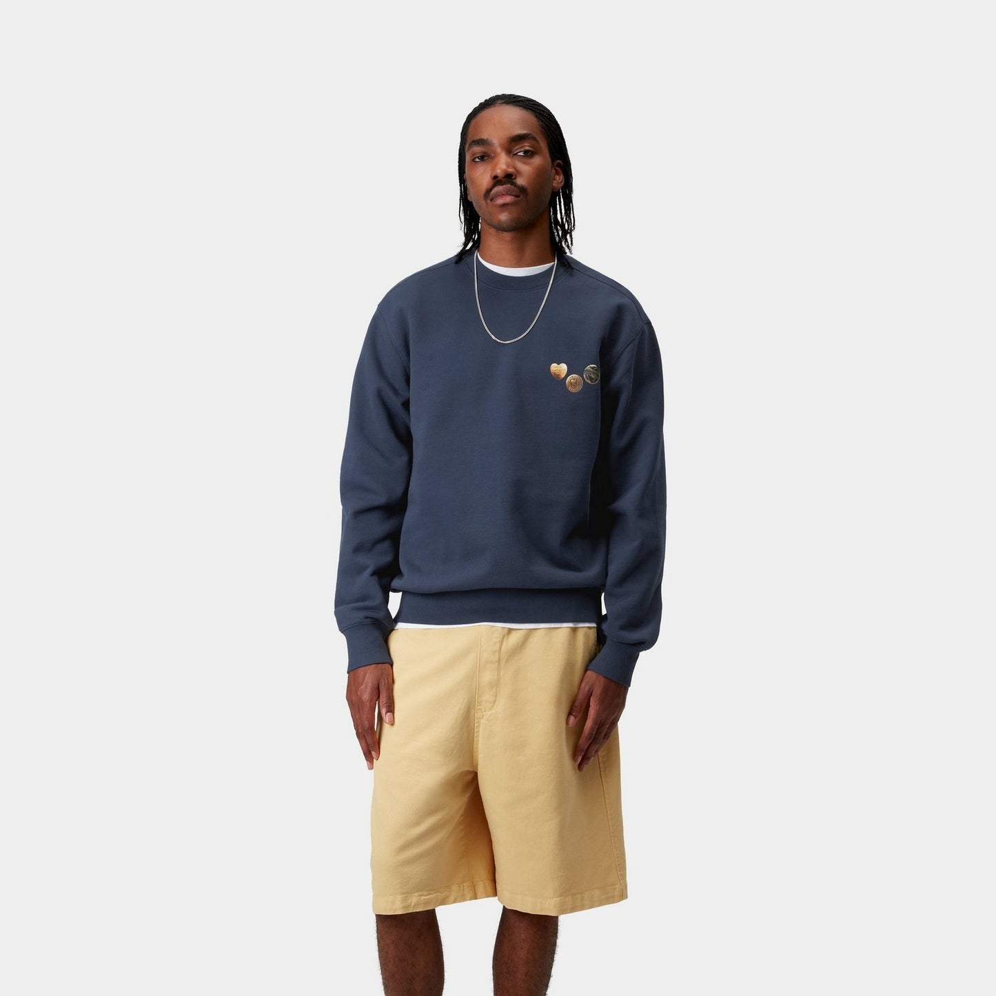 Button Sweatshirt | Blue