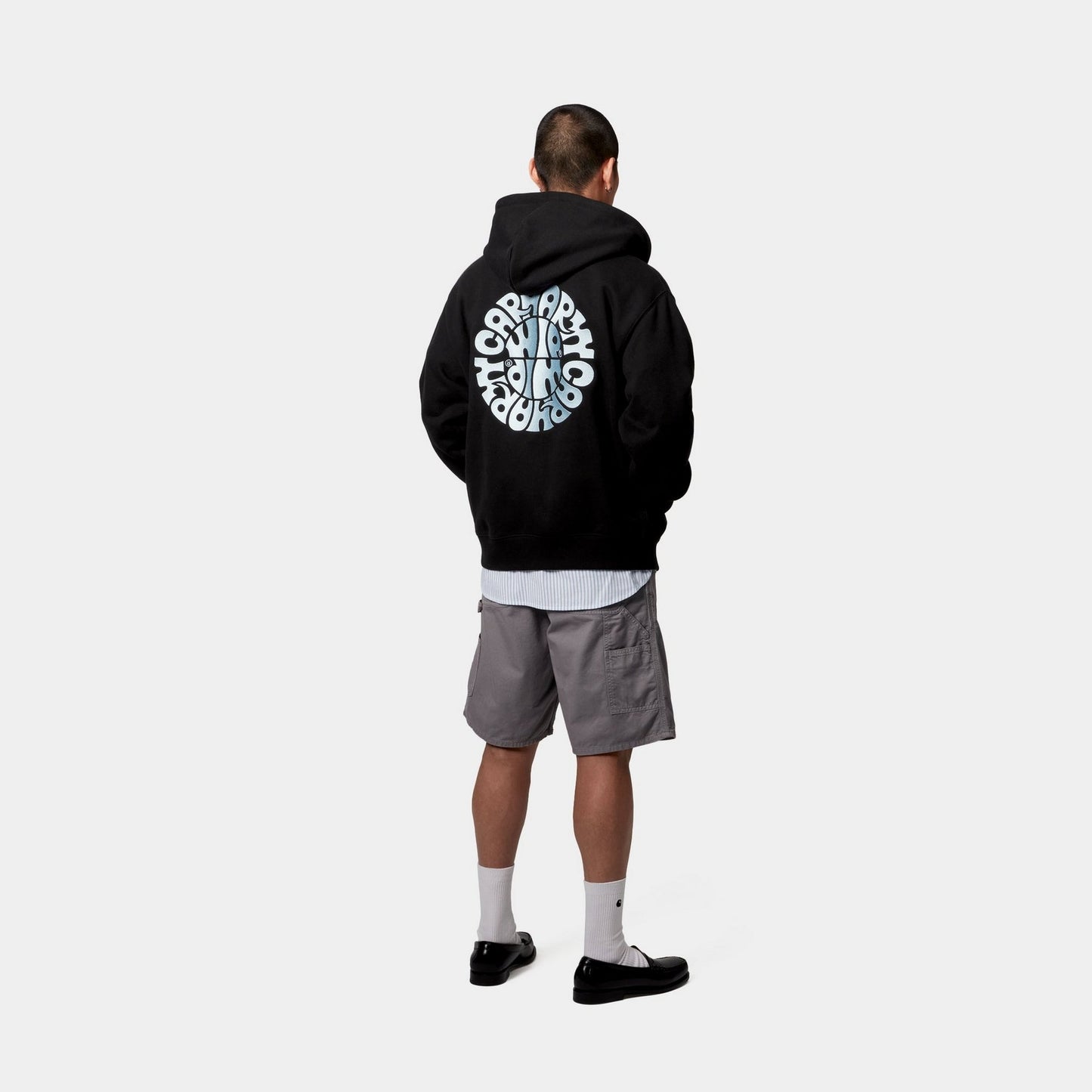 Hooded Jazzy Sweat Jacket | Black / Air Sky