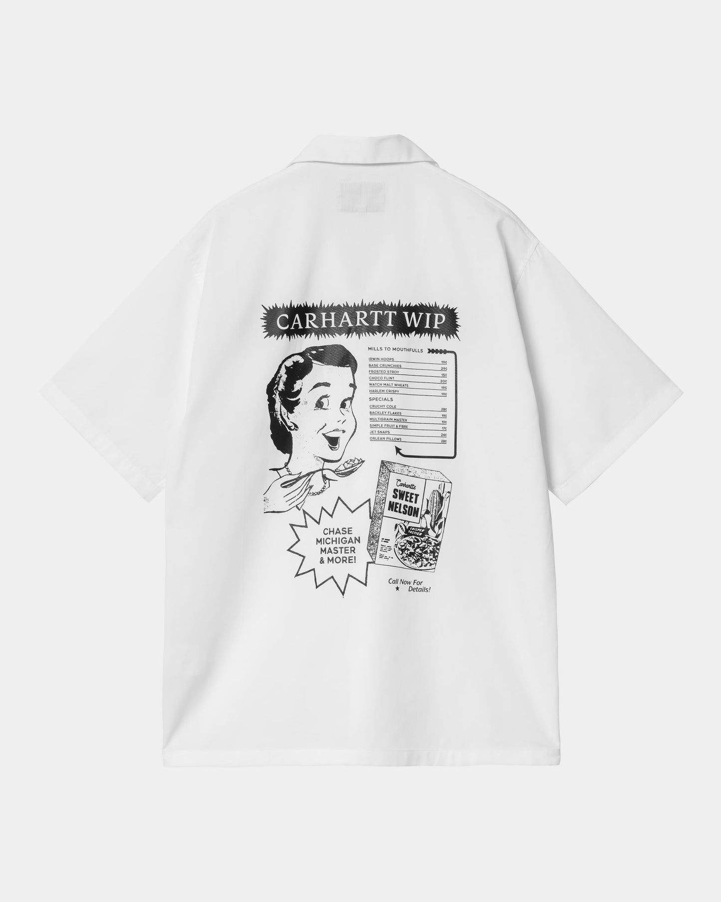 Short Sleeve Deli Shirt | White / Black
