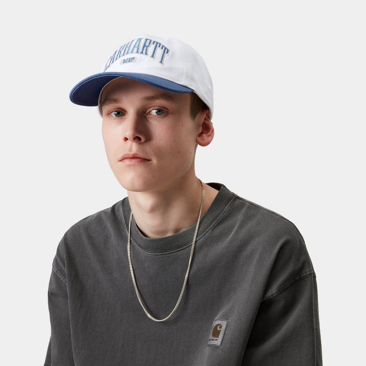 Lecture Cap | White / Blue Iris