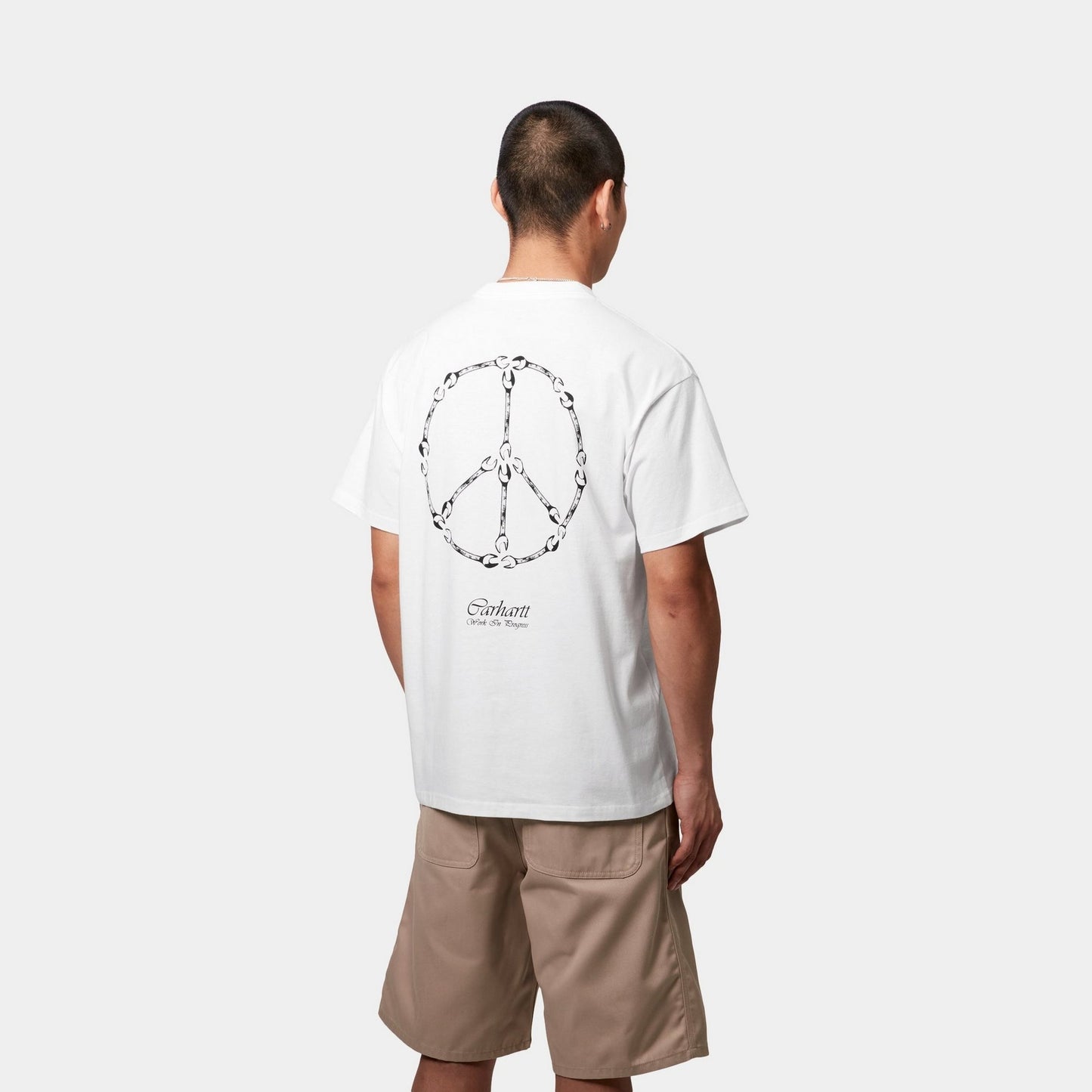 Peace And Work T-Shirt | White / Black