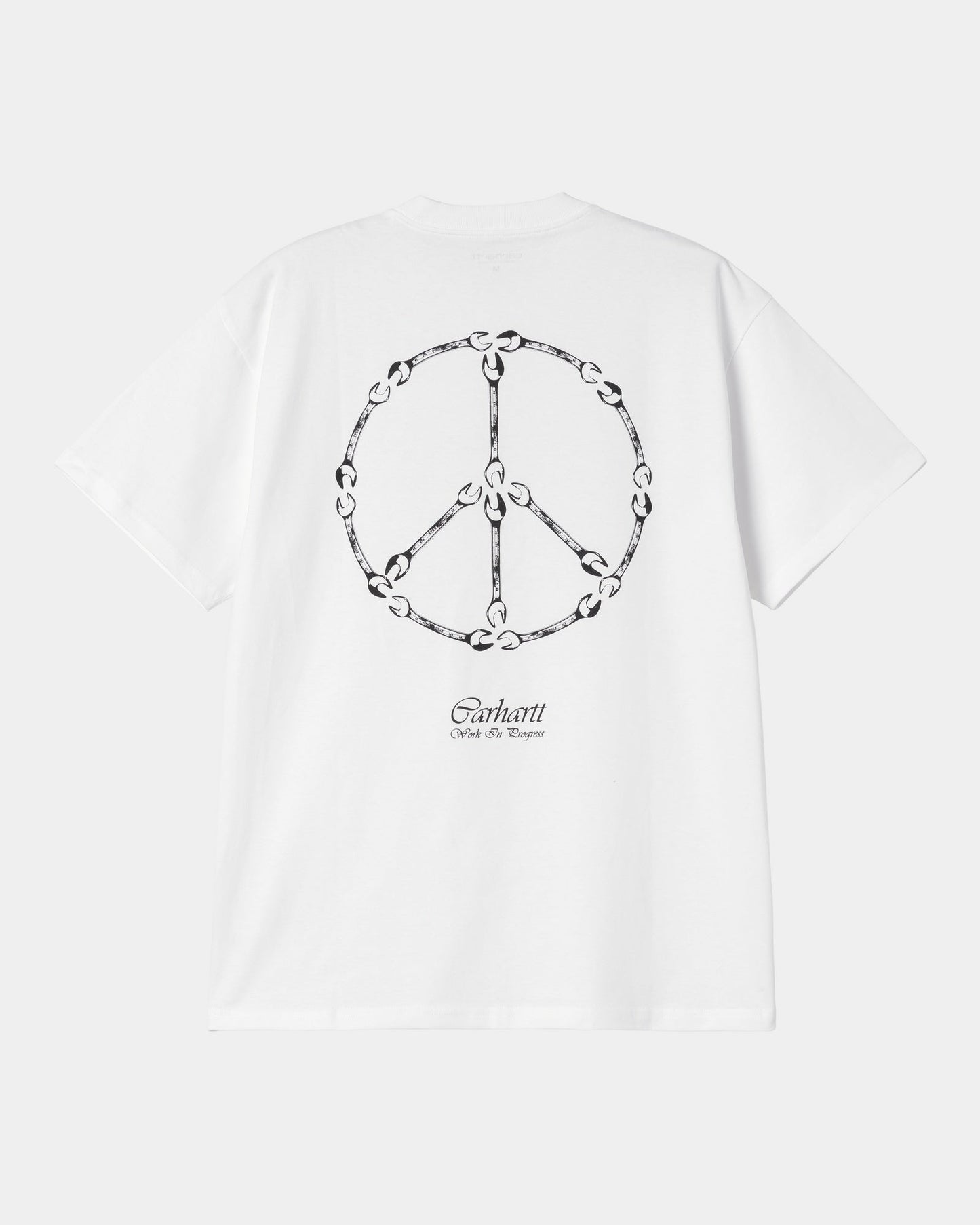 Peace And Work T-Shirt | White / Black