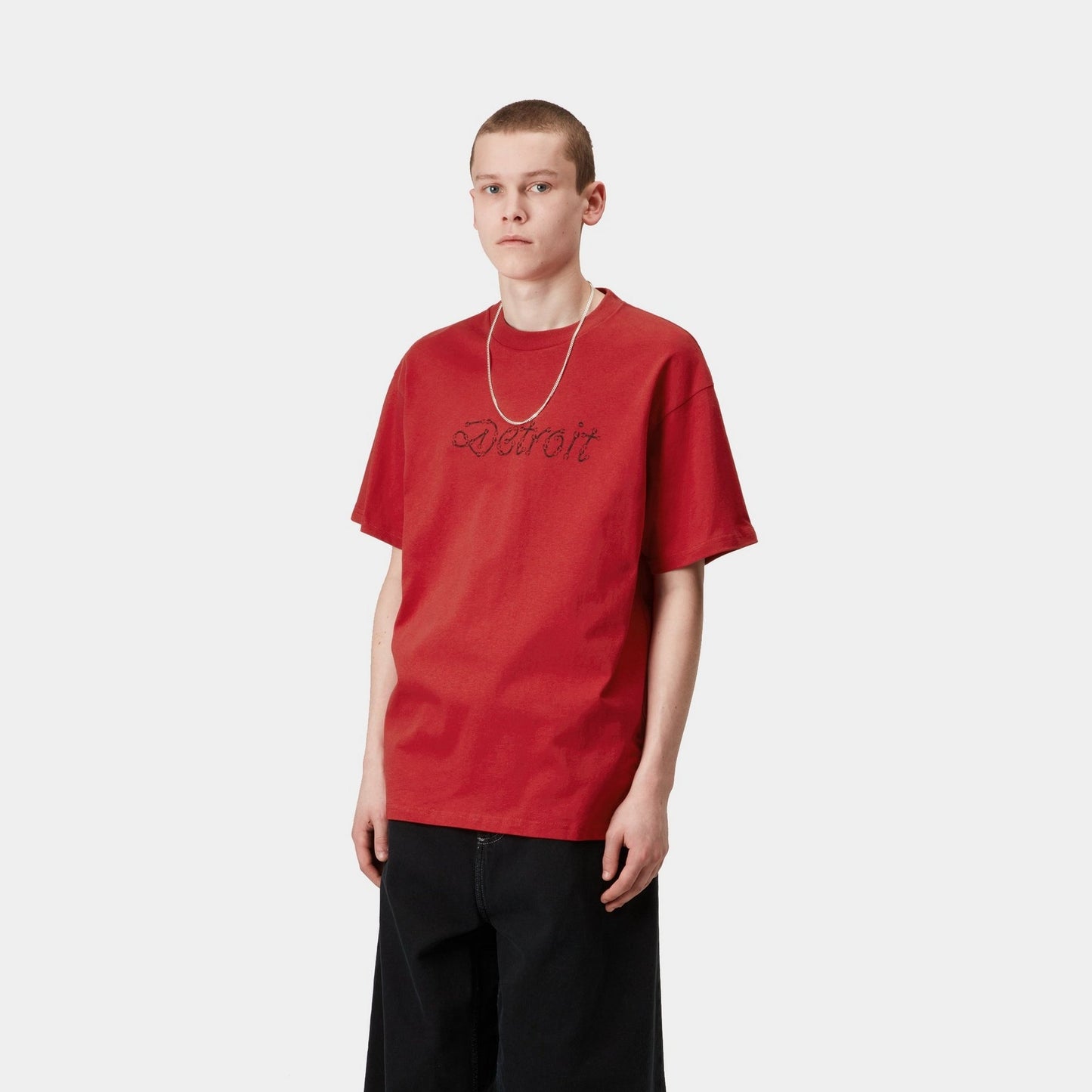 Peace And Work T-Shirt | Cherry / Black