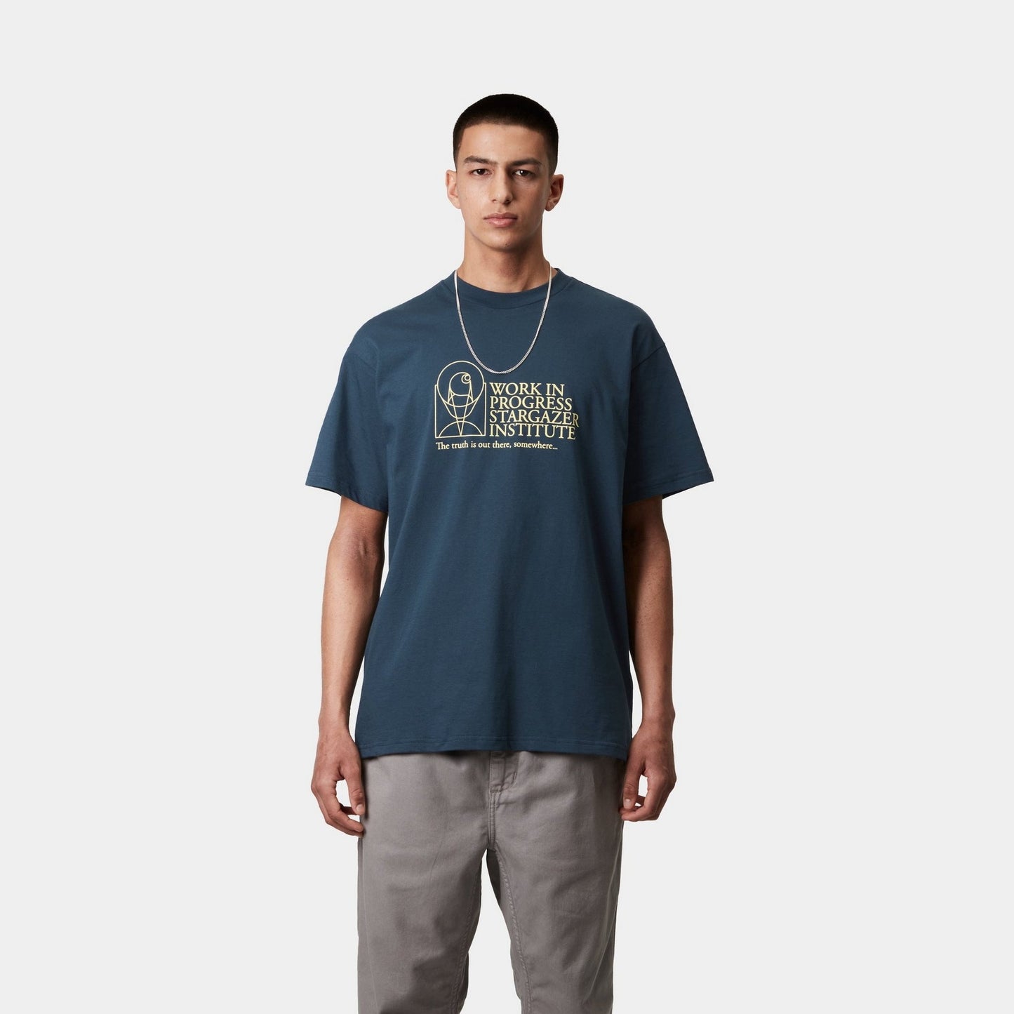 Stargazer T-Shirt | Dusky Blue / Yellow