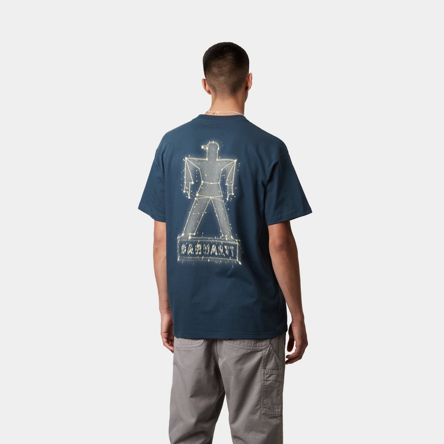 Stargazer T-Shirt | Dusky Blue / Yellow