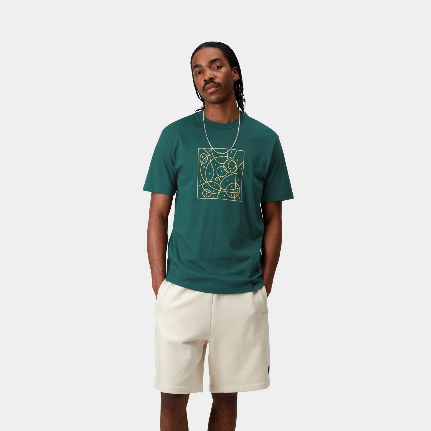 By The Numbers T-Shirt | Rainforest / Air Yellow