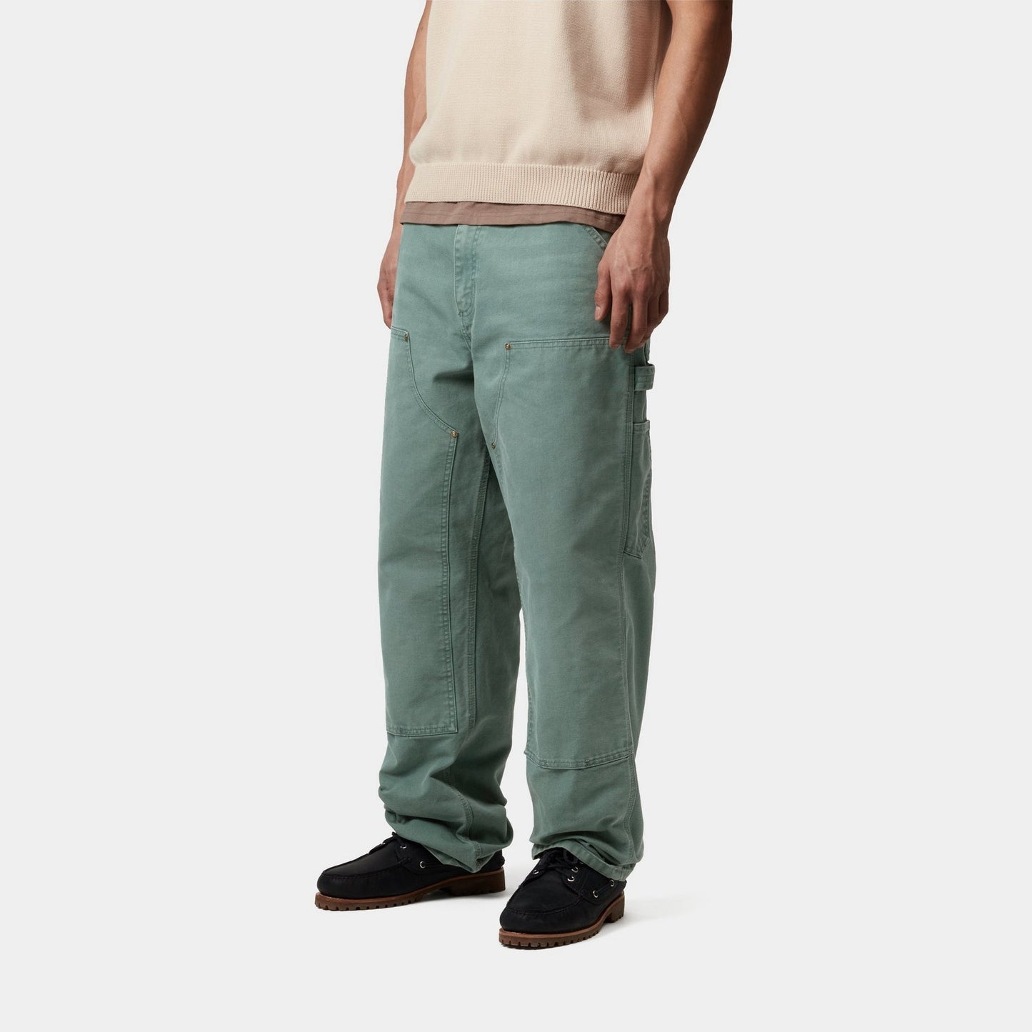 Double Knee Pant - Stone Canvas | Silver Pine