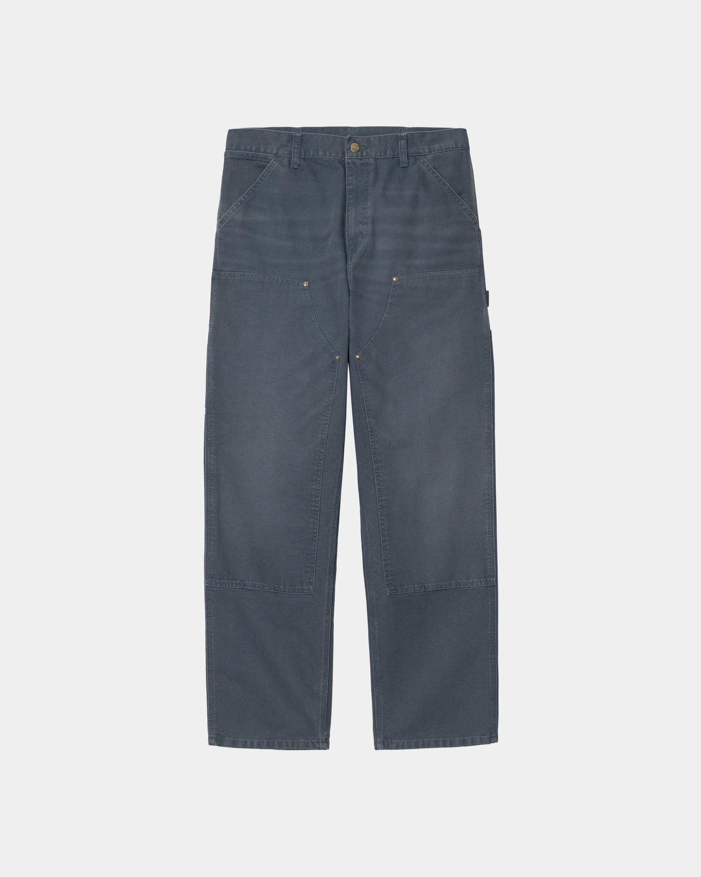 Double Knee Pant - Stone Canvas | Dusky Blue