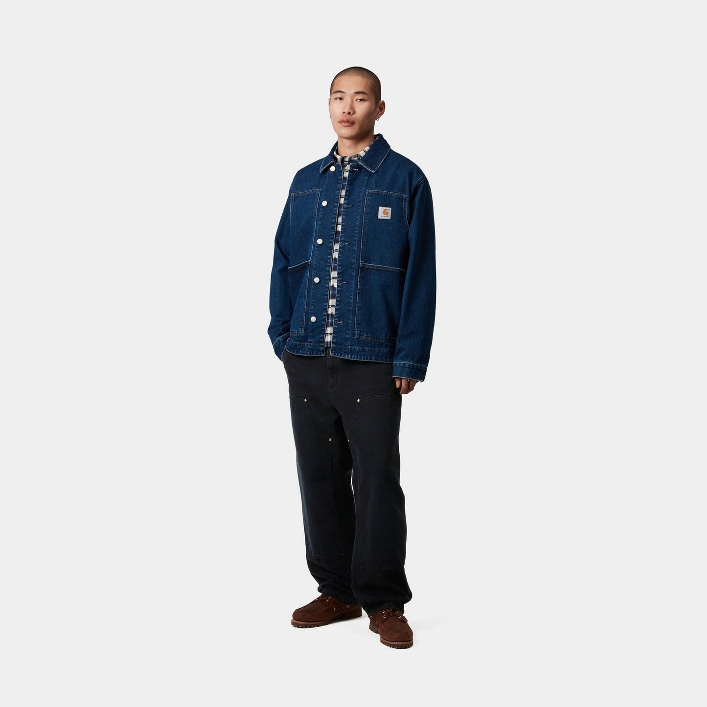 Double Knee Pant - Stone Canvas | Black