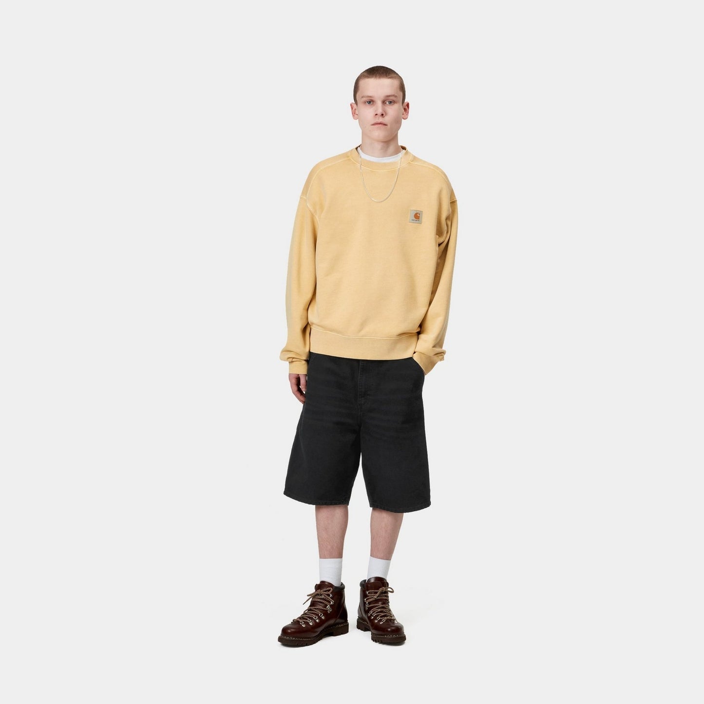 Single Knee Short - Stone Canvas | Black