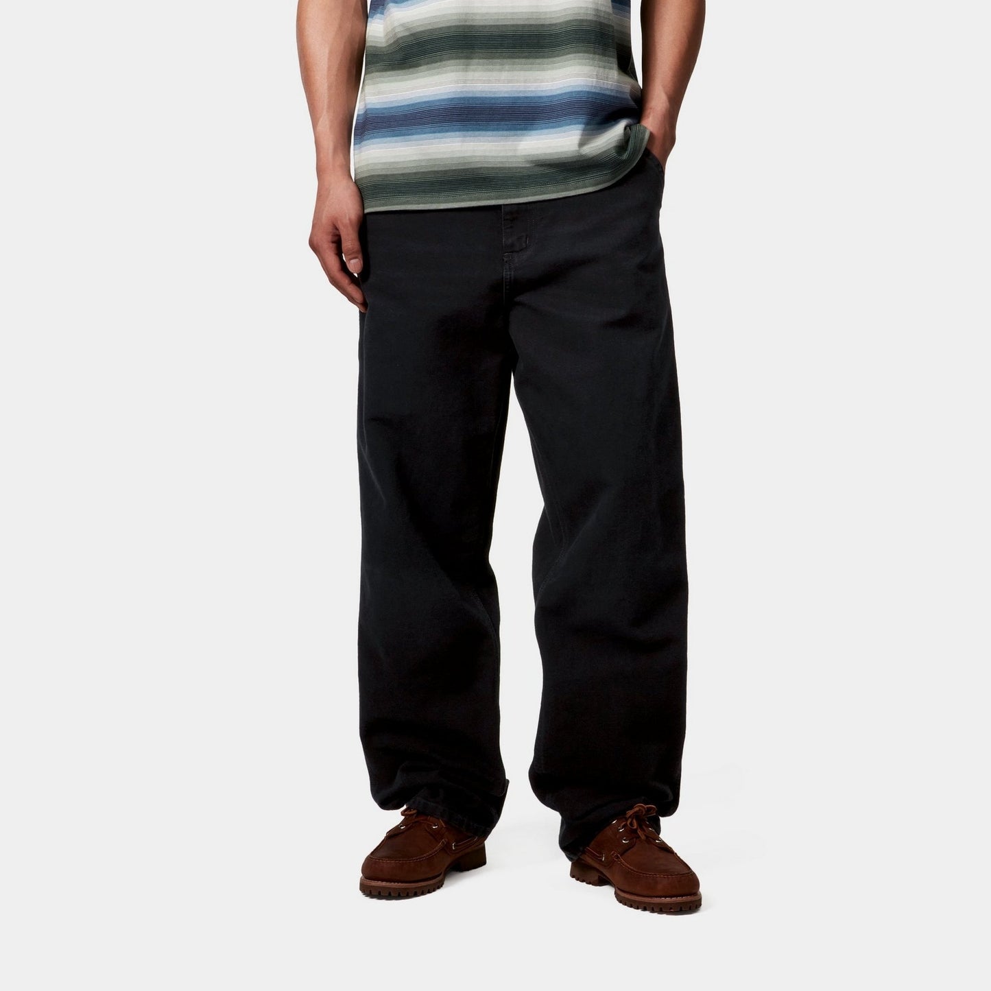 Single Knee Pant - Stone Canvas | Black