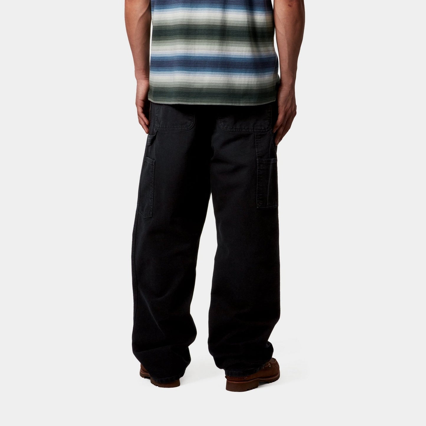 Single Knee Pant - Stone Canvas | Black