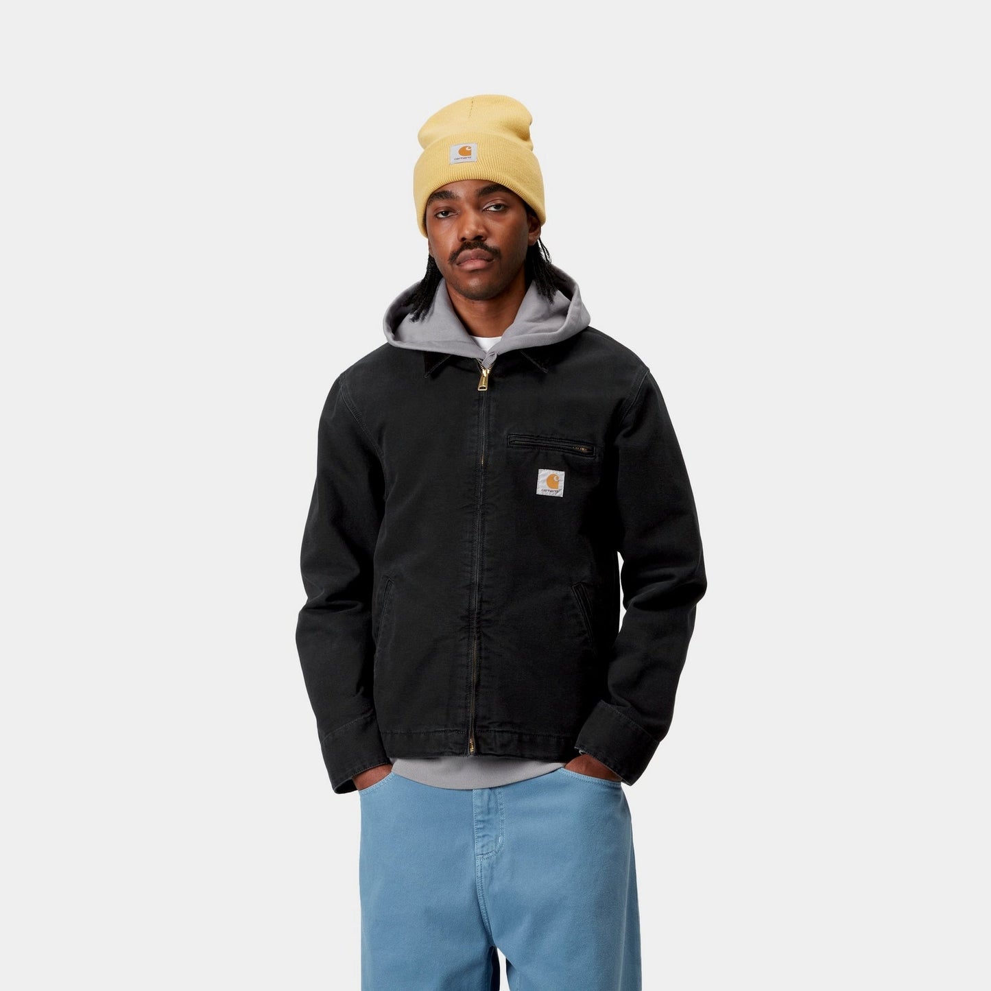 Detroit Jacket (Spring) - Stone Canvas | Black