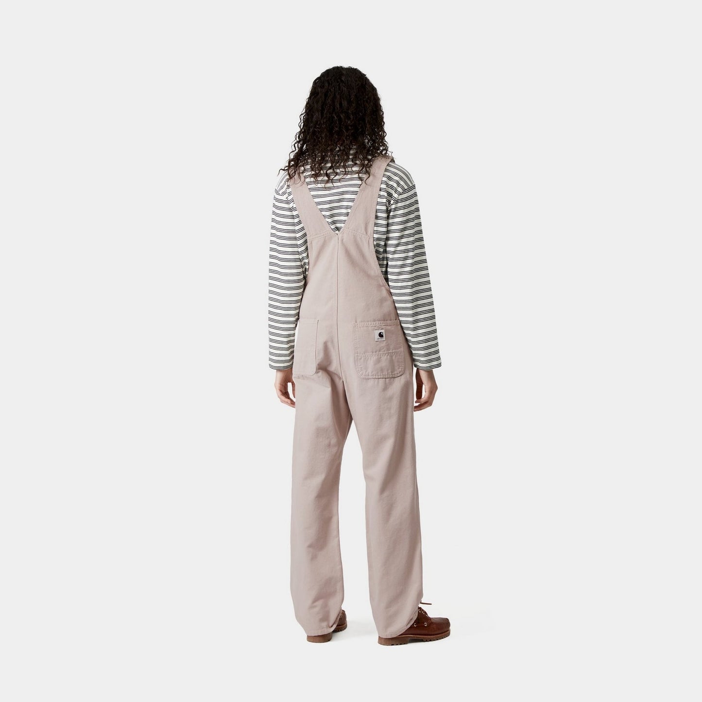 Women's Bib Overall Straight - Canvas | Dusky Beige (stone canvas)