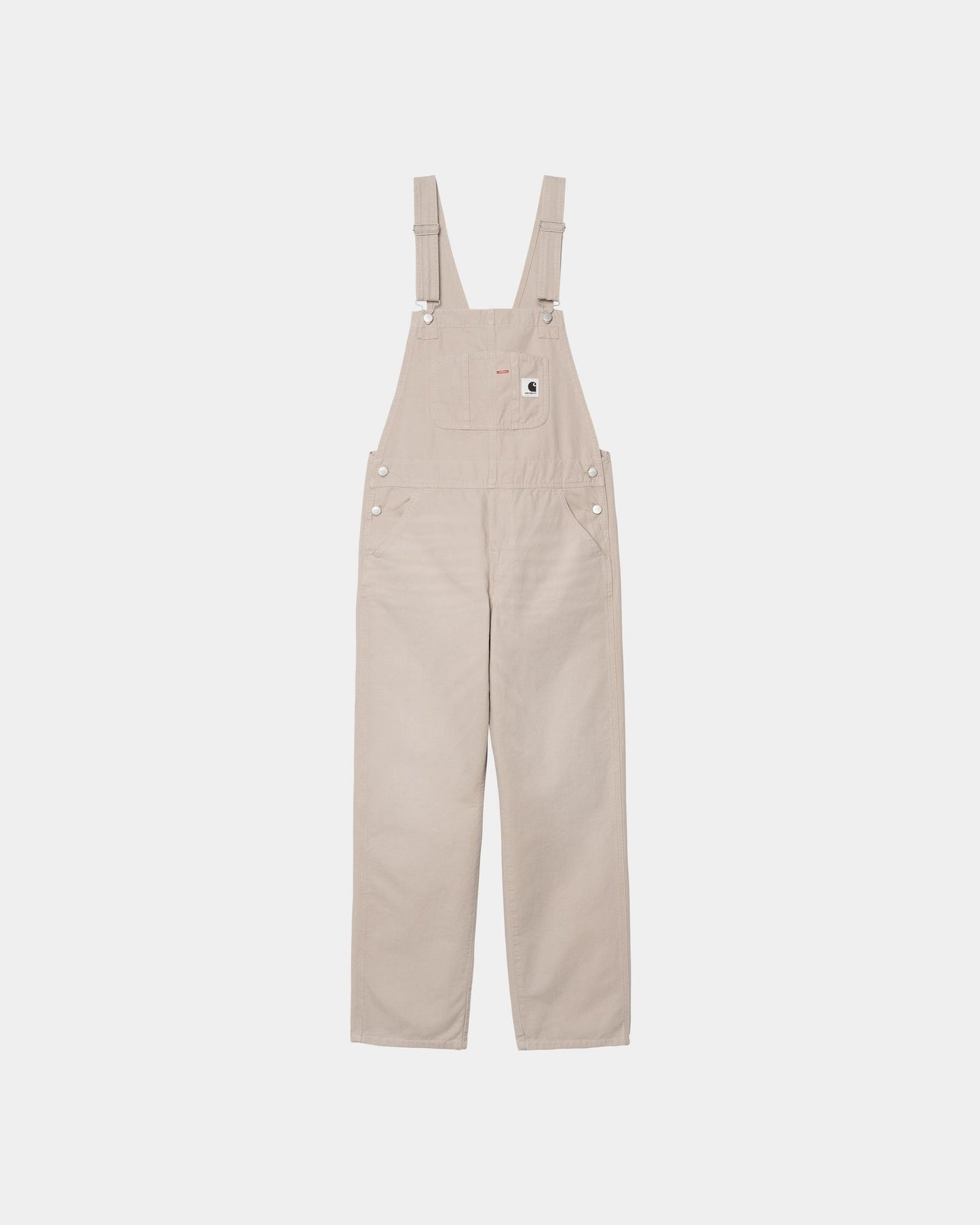 Women's Bib Overall Straight - Canvas | Dusky Beige (stone canvas)