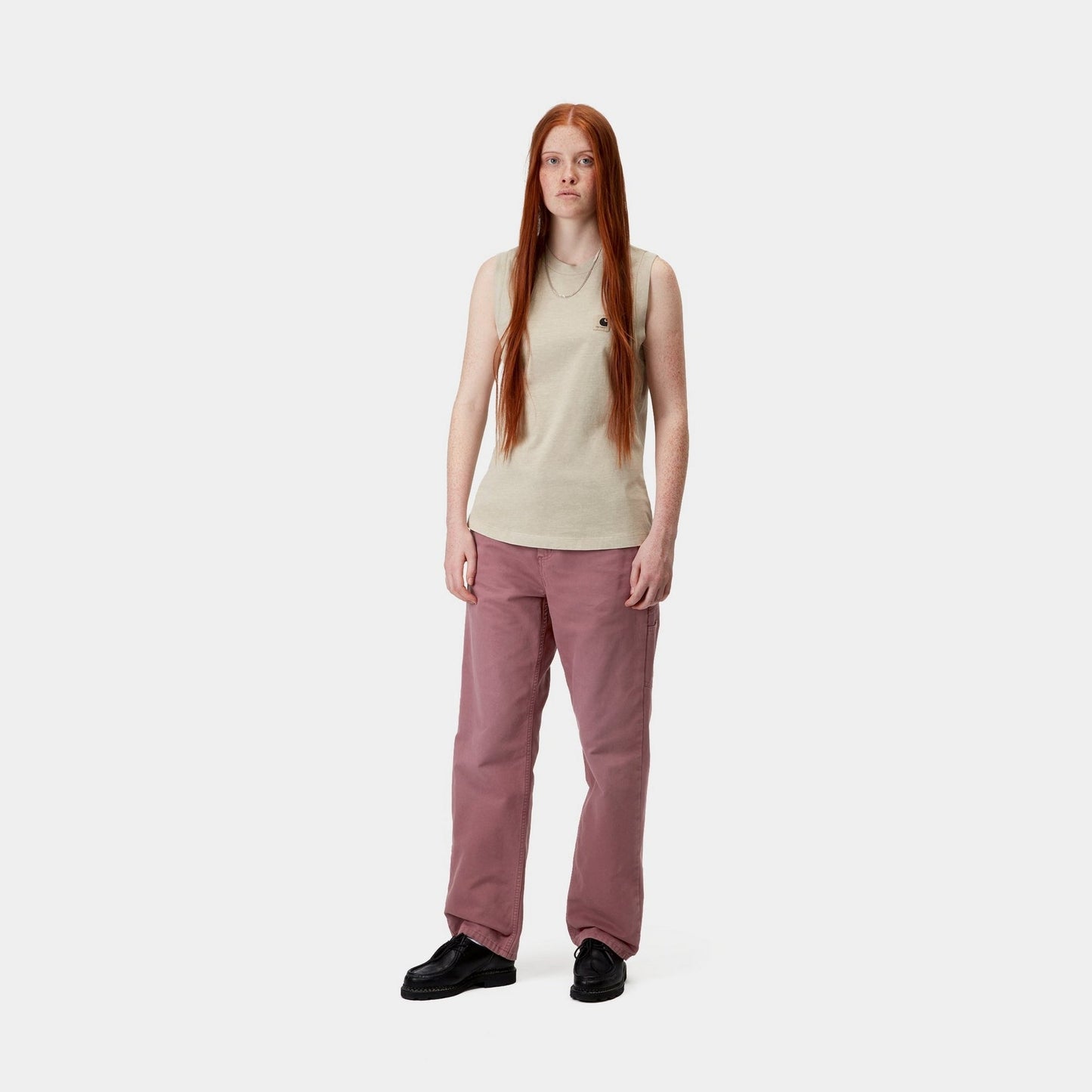 Pierce Pant Straight | Dusky Pink (stone canvas)