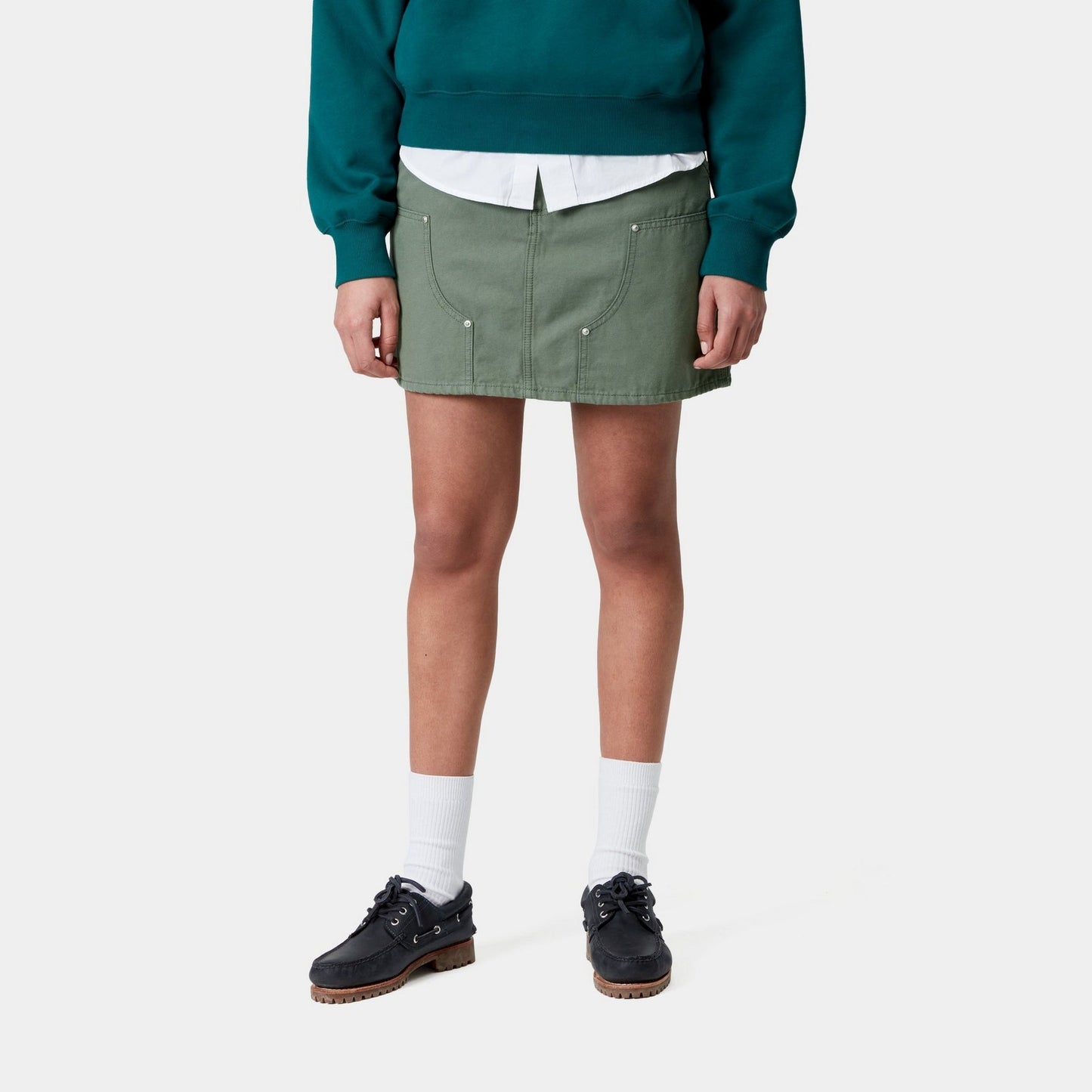 Maeve Double Knee Skirt | Park (stone washed)