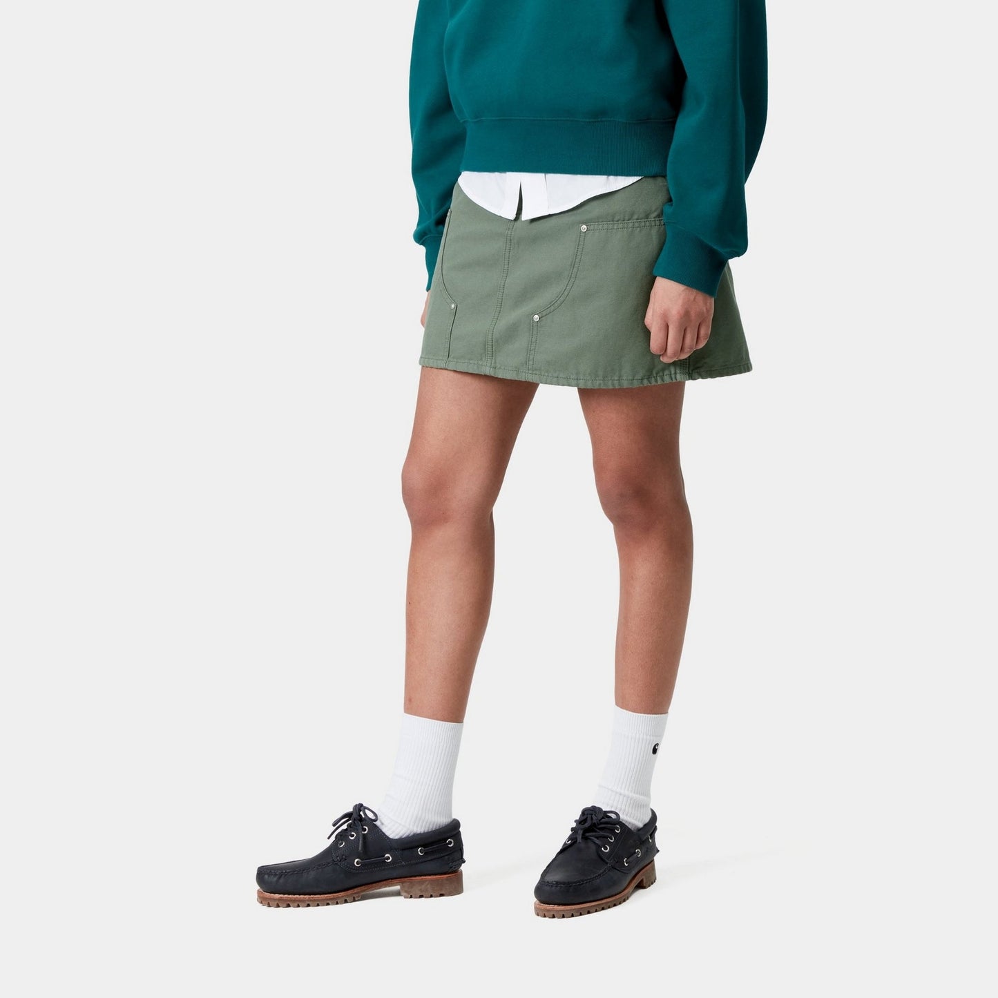 Maeve Double Knee Skirt | Park (stone washed)