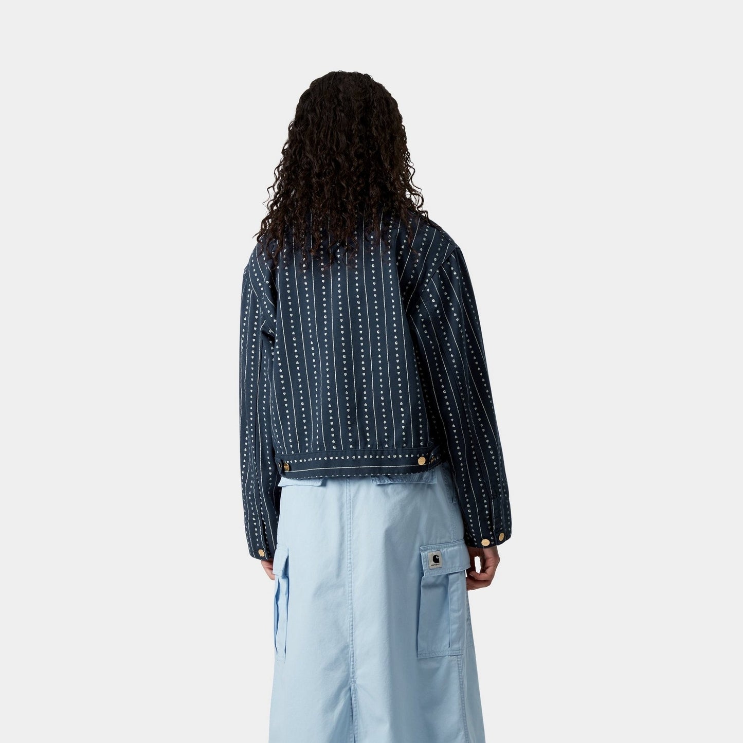 Women's Drewe Jacket | Ink / Natural Heart C Pinstripe