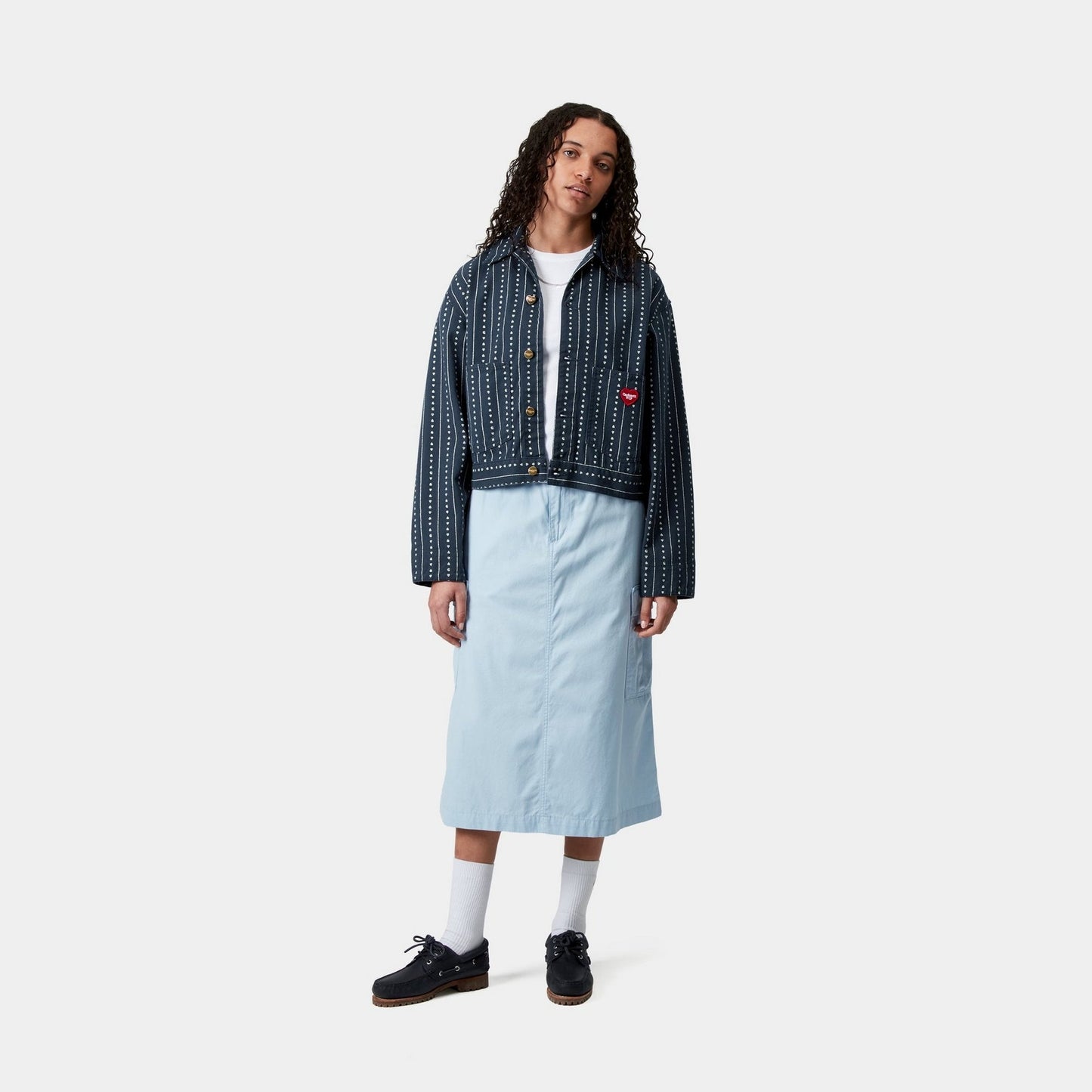 Women's Drewe Jacket | Ink / Natural Heart C Pinstripe