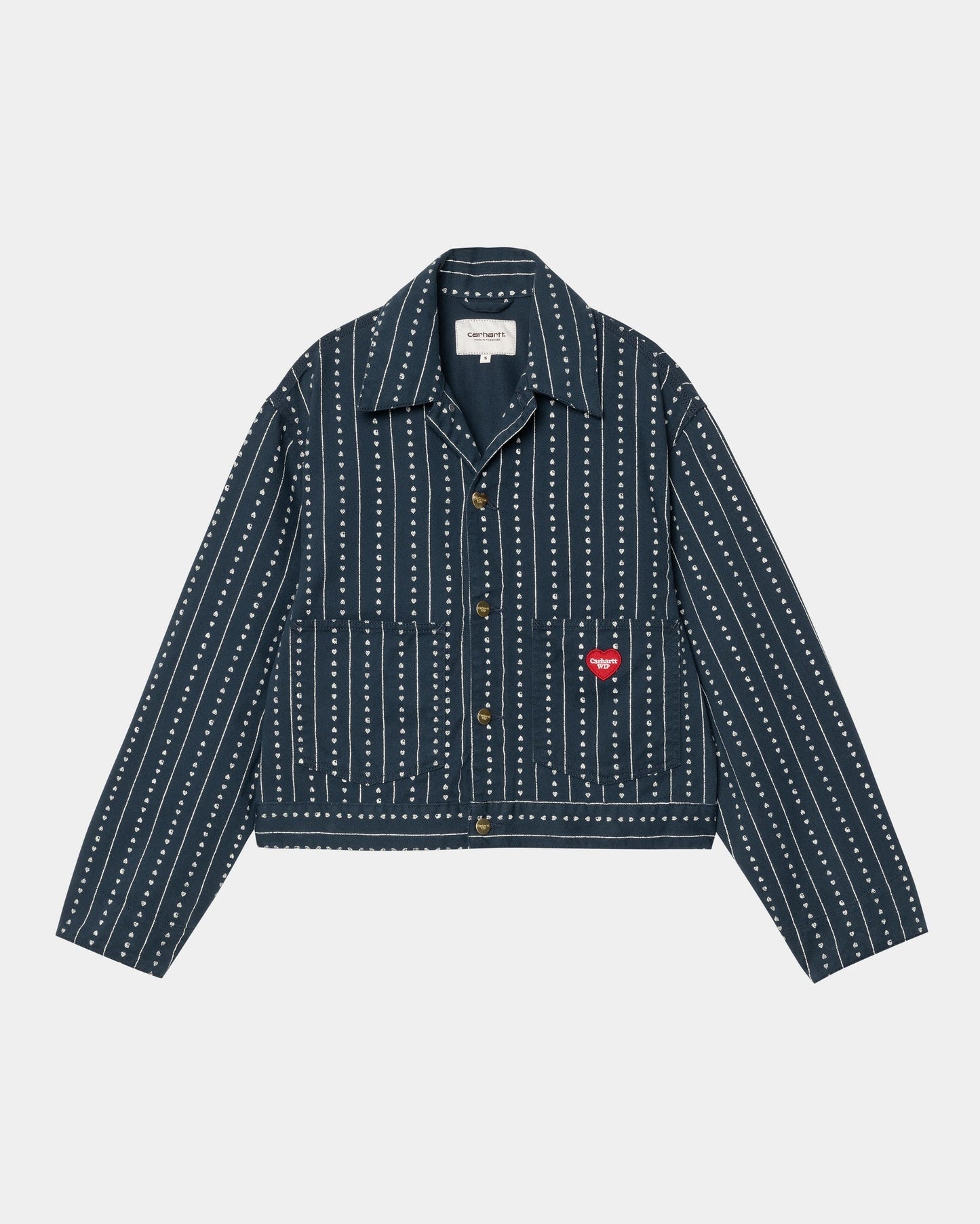 Women's Drewe Jacket | Ink / Natural Heart C Pinstripe