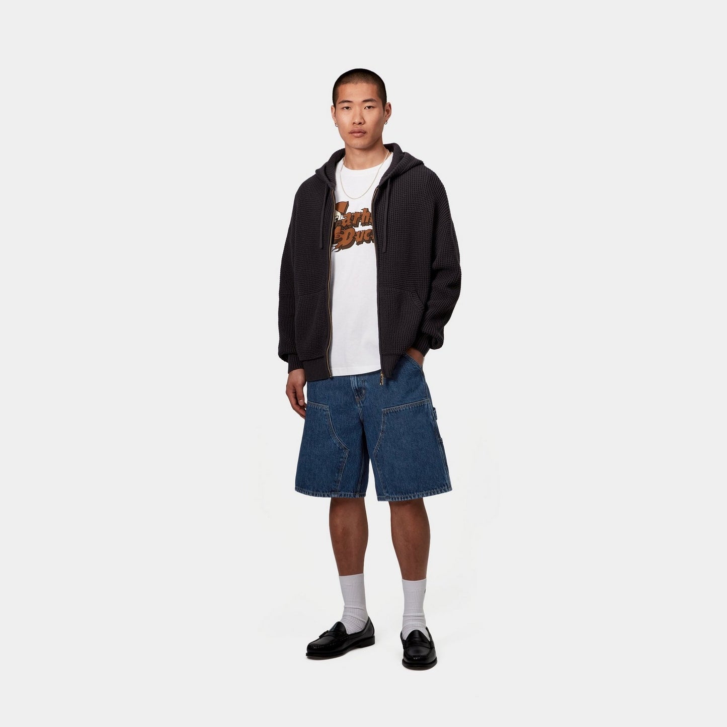 Double Knee Short | Blue (stone washed)
