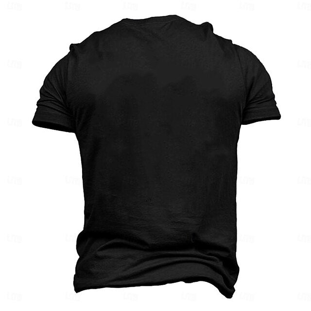 Men's T shirt Tee Letter Funny Crew Neck Clothing Apparel 3D Print Street Daily Short Sleeve Fashion Designer Military Style