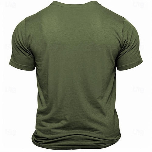 Letter Quotes & Sayings Eagle Sports Classic Casual Men's 100% Cotton Graphic T Shirt Black White Army Green Short Sleeve Crew Neck Shirt Summer Spring Clothing Apparel S M L XL XXL