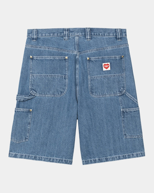 Nash Single Knee Long Short | Blue (stone washed)