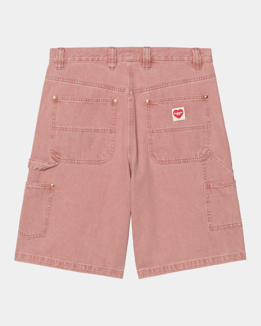 Nash Single Knee Long Short | Sulfur Red (enzyme bleach washed)