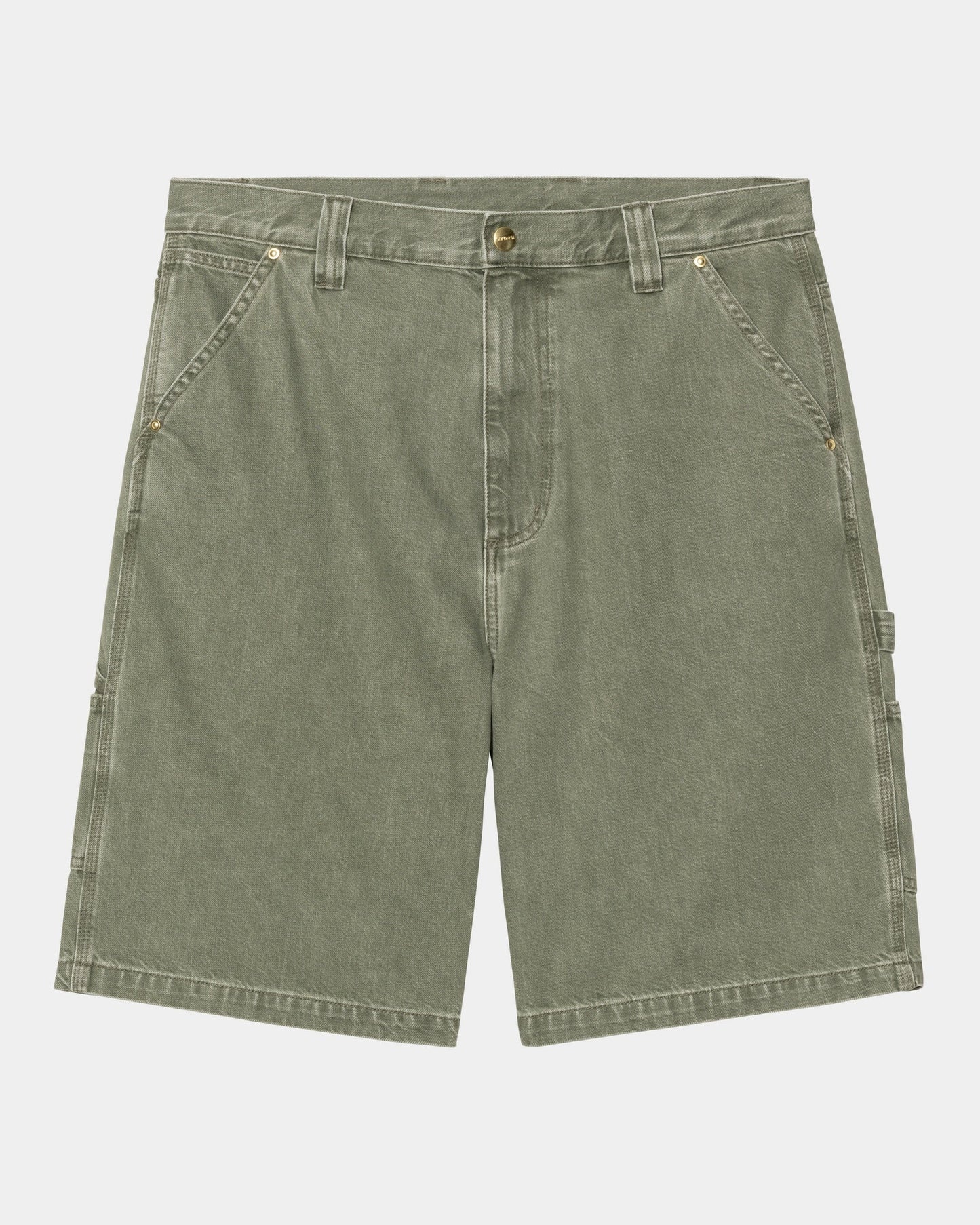 Nash Single Knee Long Short | Army Green (enzyme bleach washed)