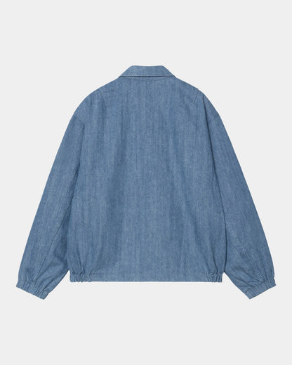 Hudson Reversible Jacket | Blue (stone washed) / Heart Pinstripe